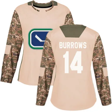 Authentic Alex Burrows Camo Vancouver Canucks Veterans Day Practice Jersey - Women's