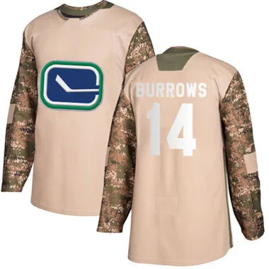 Authentic Alex Burrows Camo Vancouver Canucks Veterans Day Practice Jersey - Youth