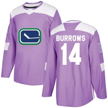 Authentic Alex Burrows Purple Vancouver Canucks Fights Cancer Practice Jersey - Men's