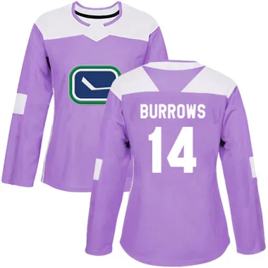 Authentic Alex Burrows Purple Vancouver Canucks Fights Cancer Practice Jersey - Women's