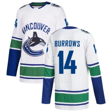 Authentic Alex Burrows White Vancouver Canucks zied Away Jersey - Youth