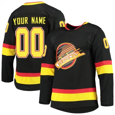 Authentic Custom Black Vancouver Canucks Alternate Primegreen Pro Jersey - Men's