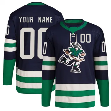 Authentic Custom Navy Vancouver Canucks Reverse Retro 2.0 Jersey - Men's