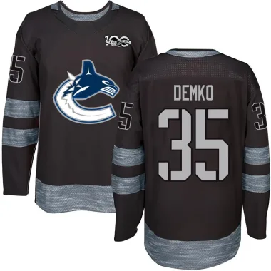 Authentic Thatcher Demko Black Vancouver Canucks 1917-2017 100th Anniversary Jersey - Youth