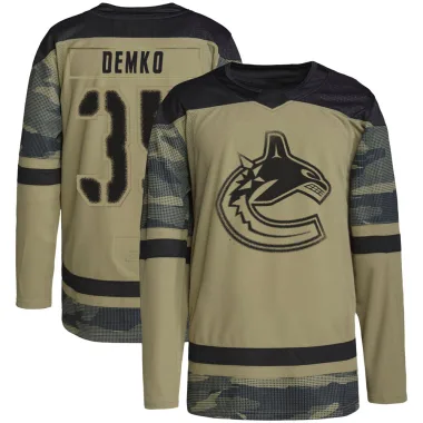 Authentic Thatcher Demko Camo Vancouver Canucks Military Appreciation Practice Jersey - Men's