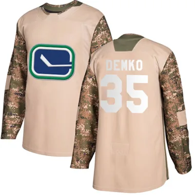Authentic Thatcher Demko Camo Vancouver Canucks Veterans Day Practice Jersey - Men's