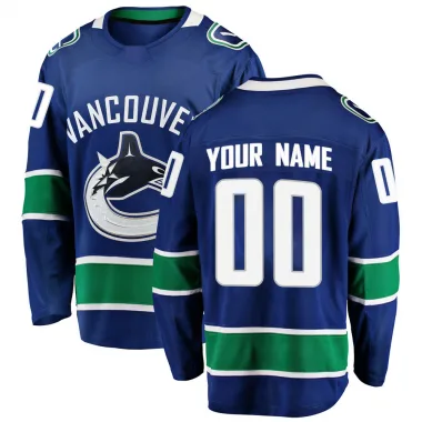 Breakaway Custom Blue Vancouver Canucks Home Jersey - Youth
