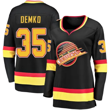 Breakaway Thatcher Demko Black Vancouver Canucks 2019/20 Flying Skate Premier Jersey - Women's