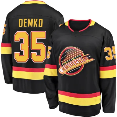 Breakaway Thatcher Demko Black Vancouver Canucks 2019/20 Flying Skate Premier Jersey - Youth