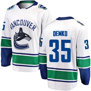 Breakaway Thatcher Demko White Vancouver Canucks Away Jersey - Men's