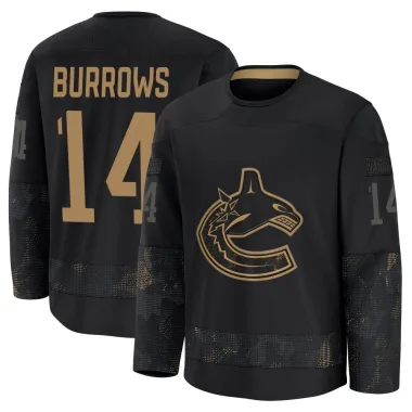 Premium Alex Burrows Black Vancouver Canucks 2024 Military Appreciation Practice Jersey - Men's