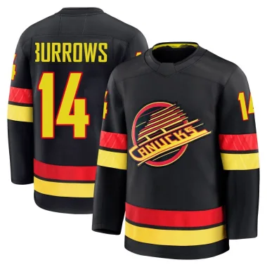Premium Alex Burrows Black Vancouver Canucks Alternate Jersey - Youth