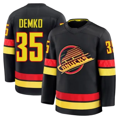 Premium Thatcher Demko Black Vancouver Canucks Alternate Jersey - Youth